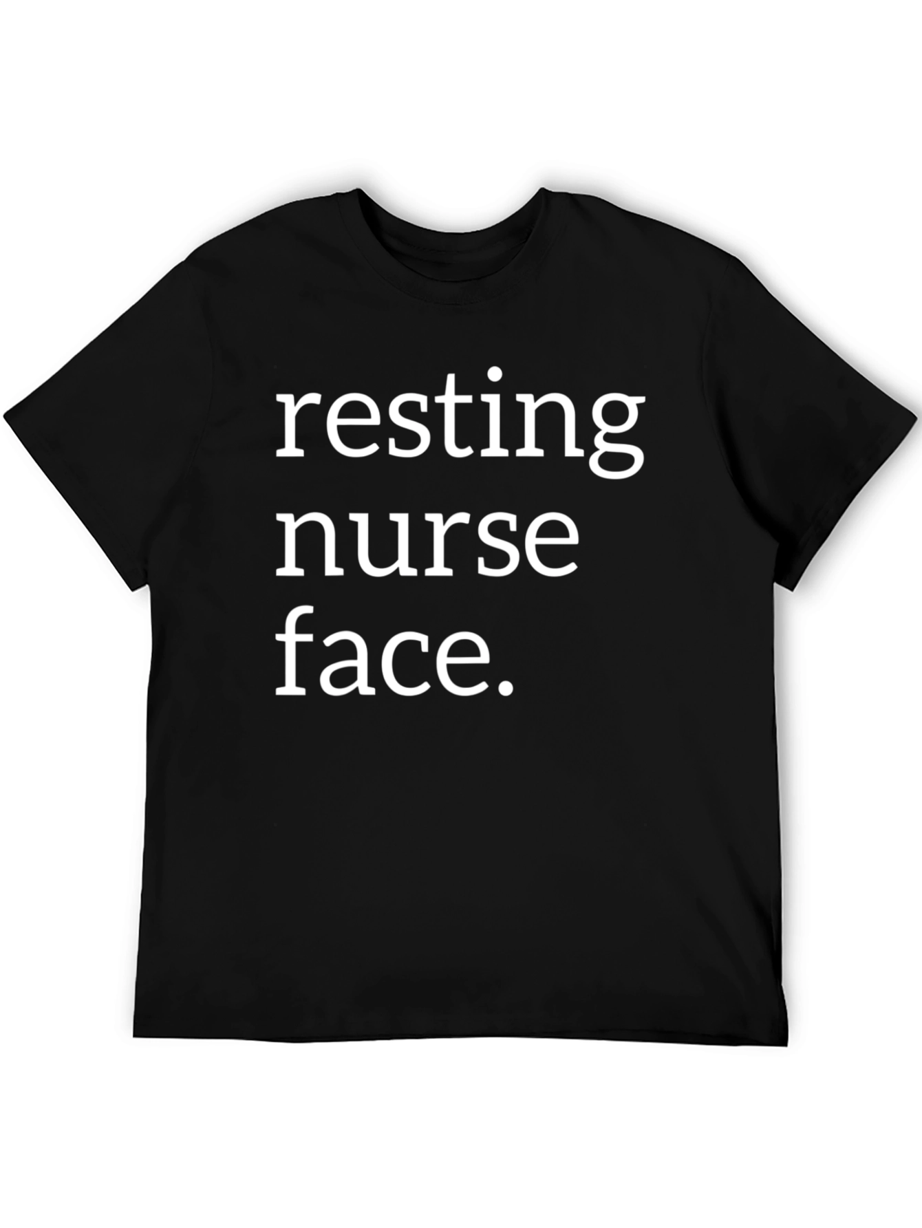 Resting Nurse Face Graphic Tee - Black T-Shirt