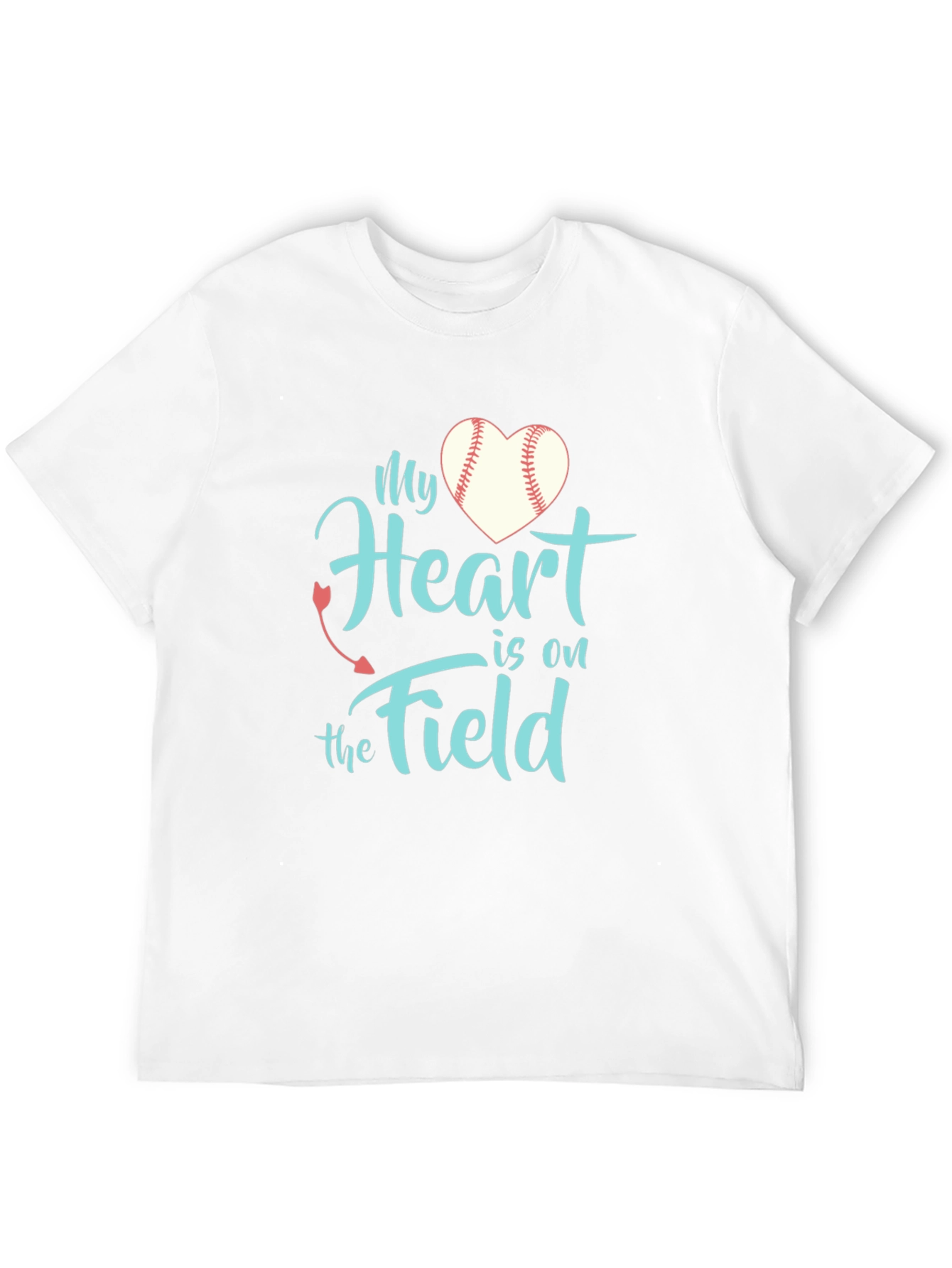 My Heart is on the Field Baseball T-Shirt
