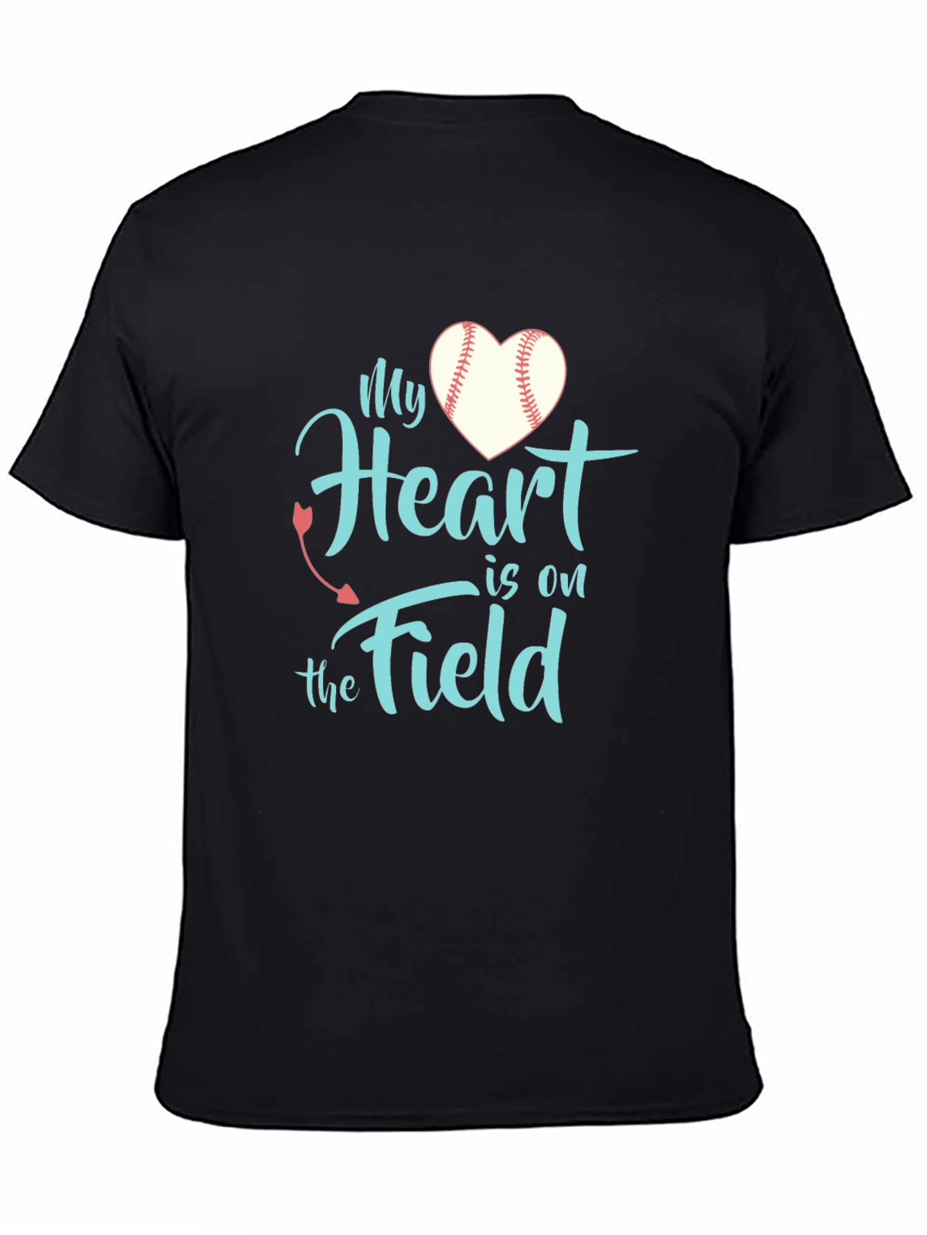 My Heart is on the Field Baseball T-Shirt