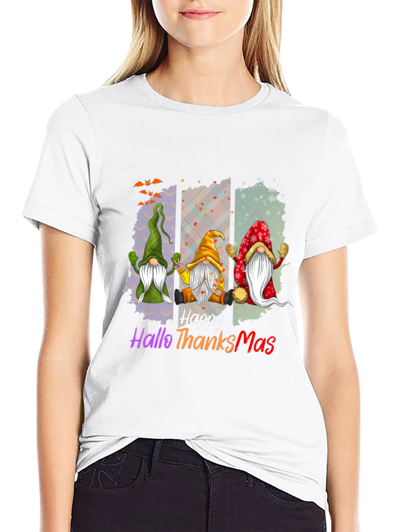 Happy HalloThanksMas Gnome T-Shirt