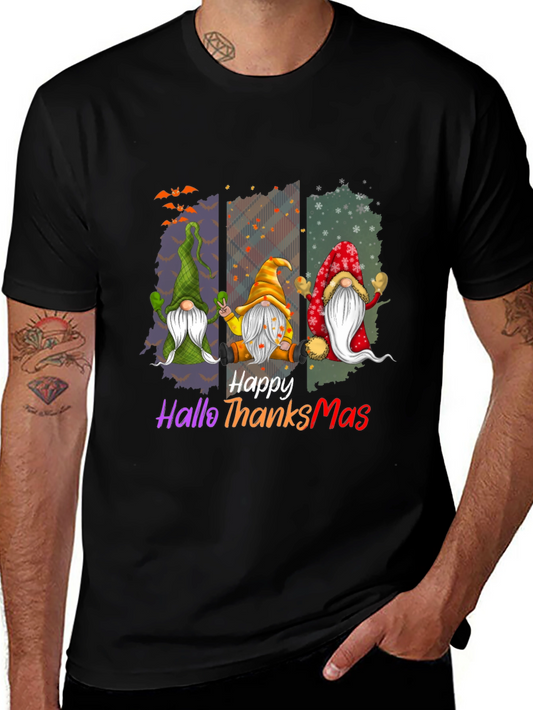 Happy HalloThanksMas Gnome T-Shirt