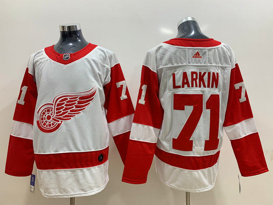 Men's Detroit Red Wings Dylan Larkin #71 White Breakaway Jerseys