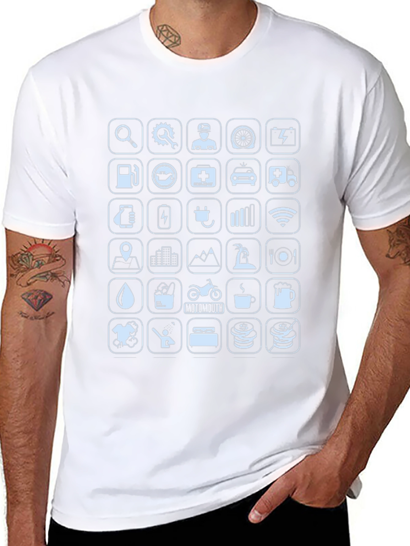 Icon Graphic Print Crew Neck T-Shirt