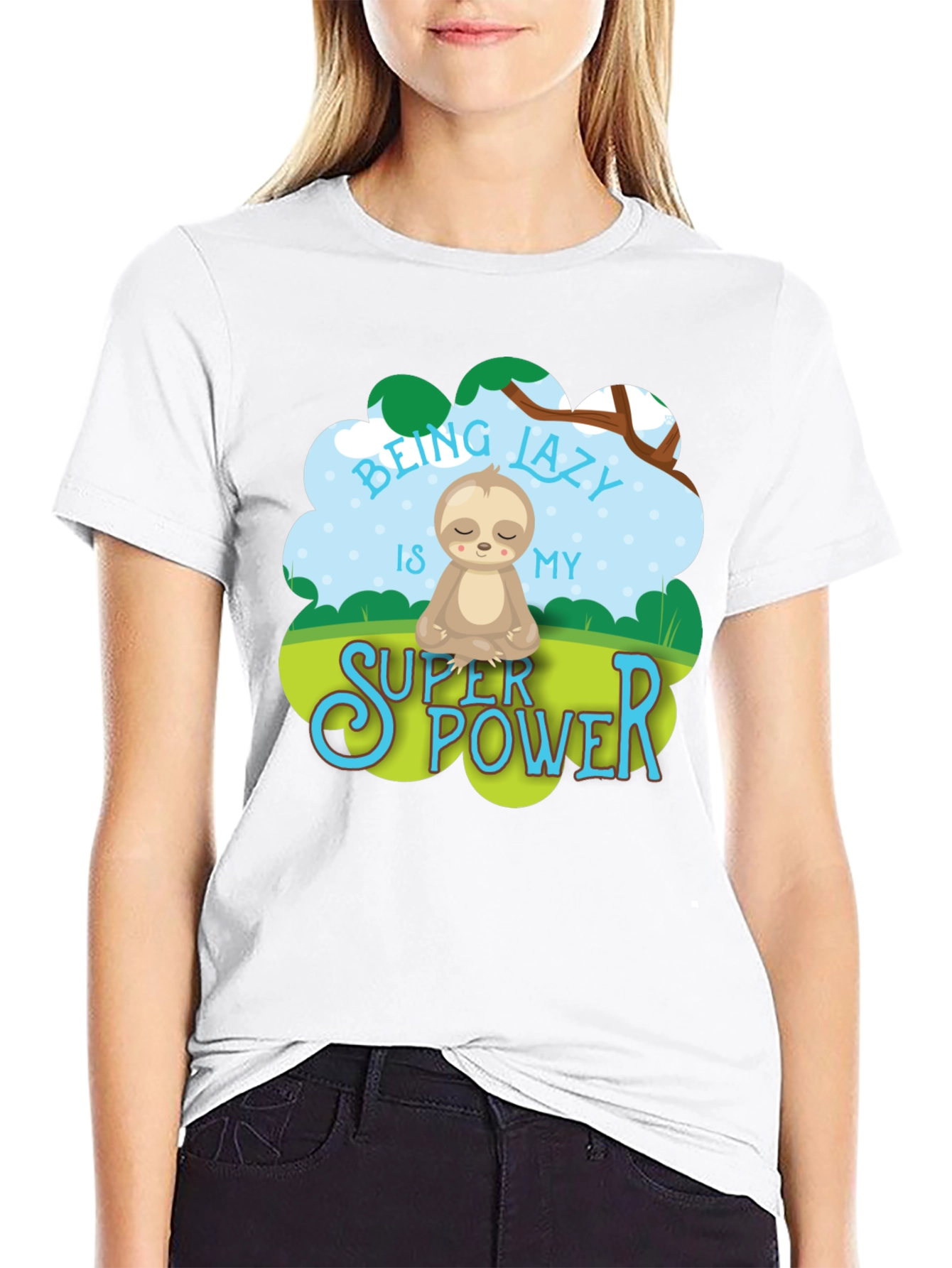 Lazy Sloth Super Power Tee