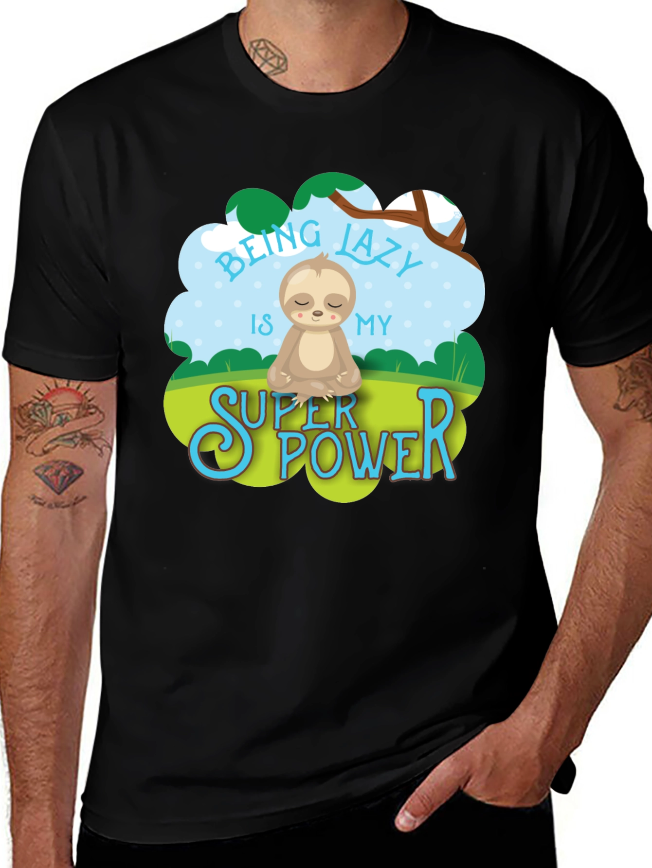 Lazy Sloth Super Power Tee