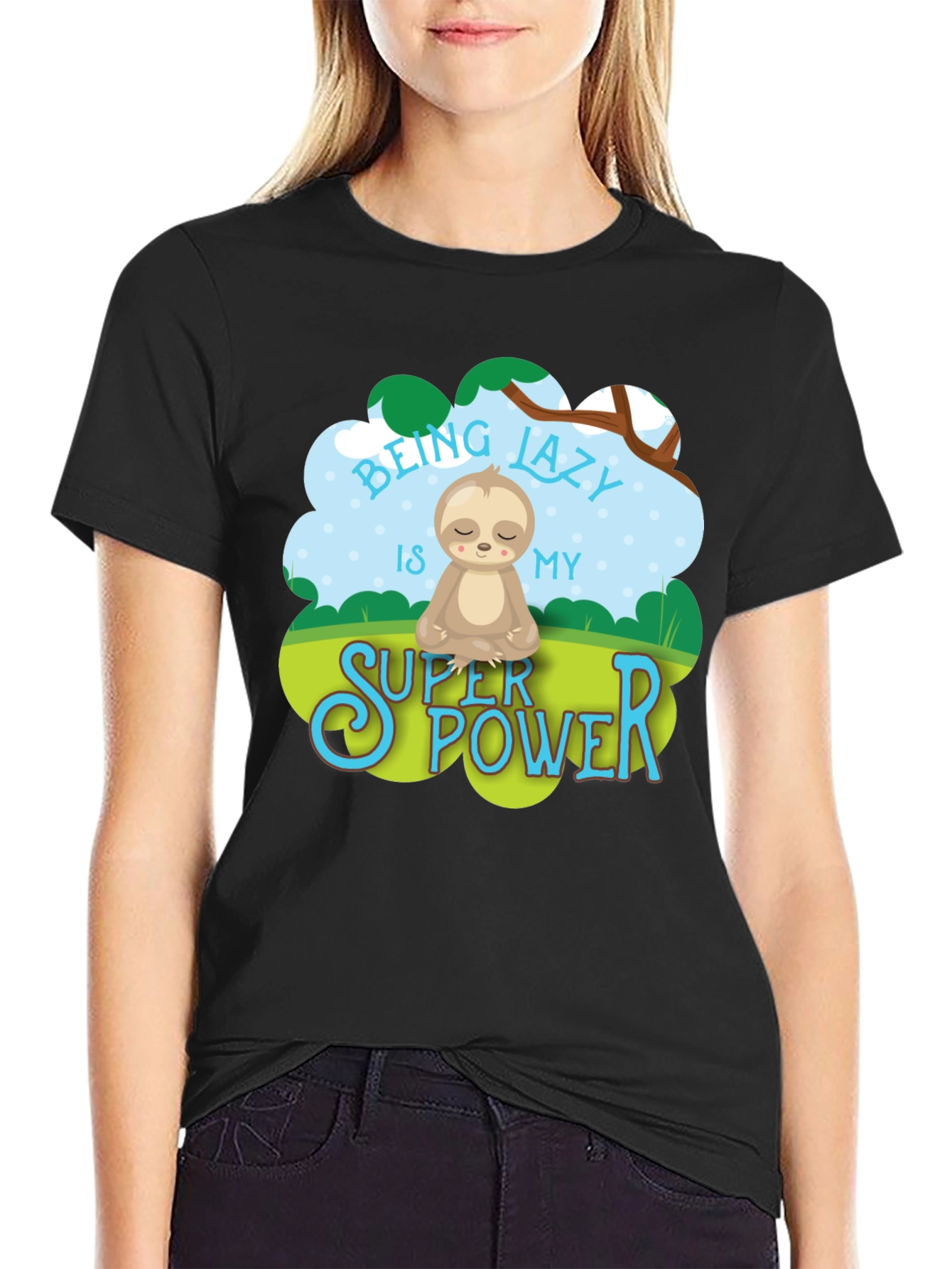 Lazy Sloth Super Power Tee