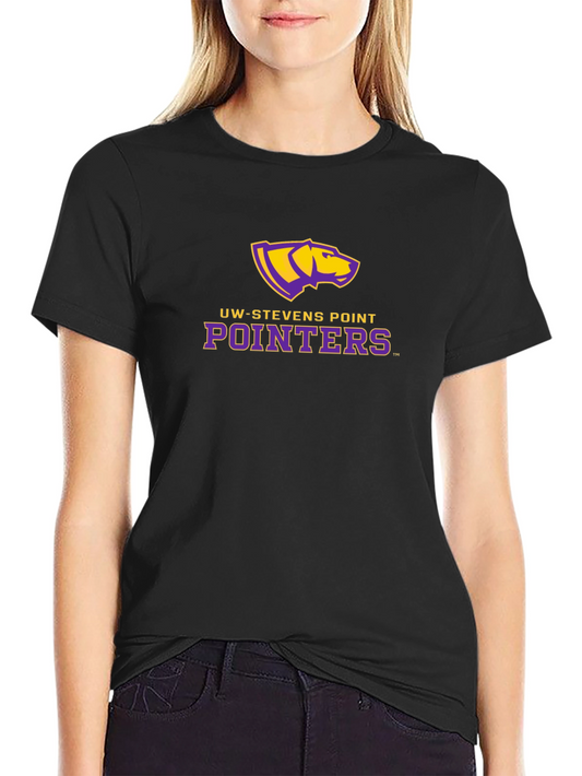 UW-Stevens Point Pointers Black T-Shirt
