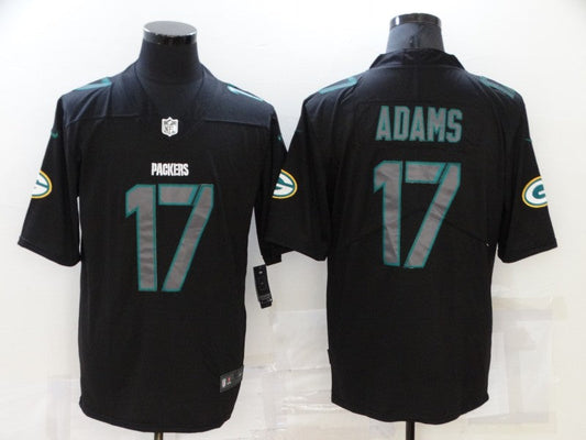Men's Green Bay Packers Davante Adams #17 Black Team Game Jerseys