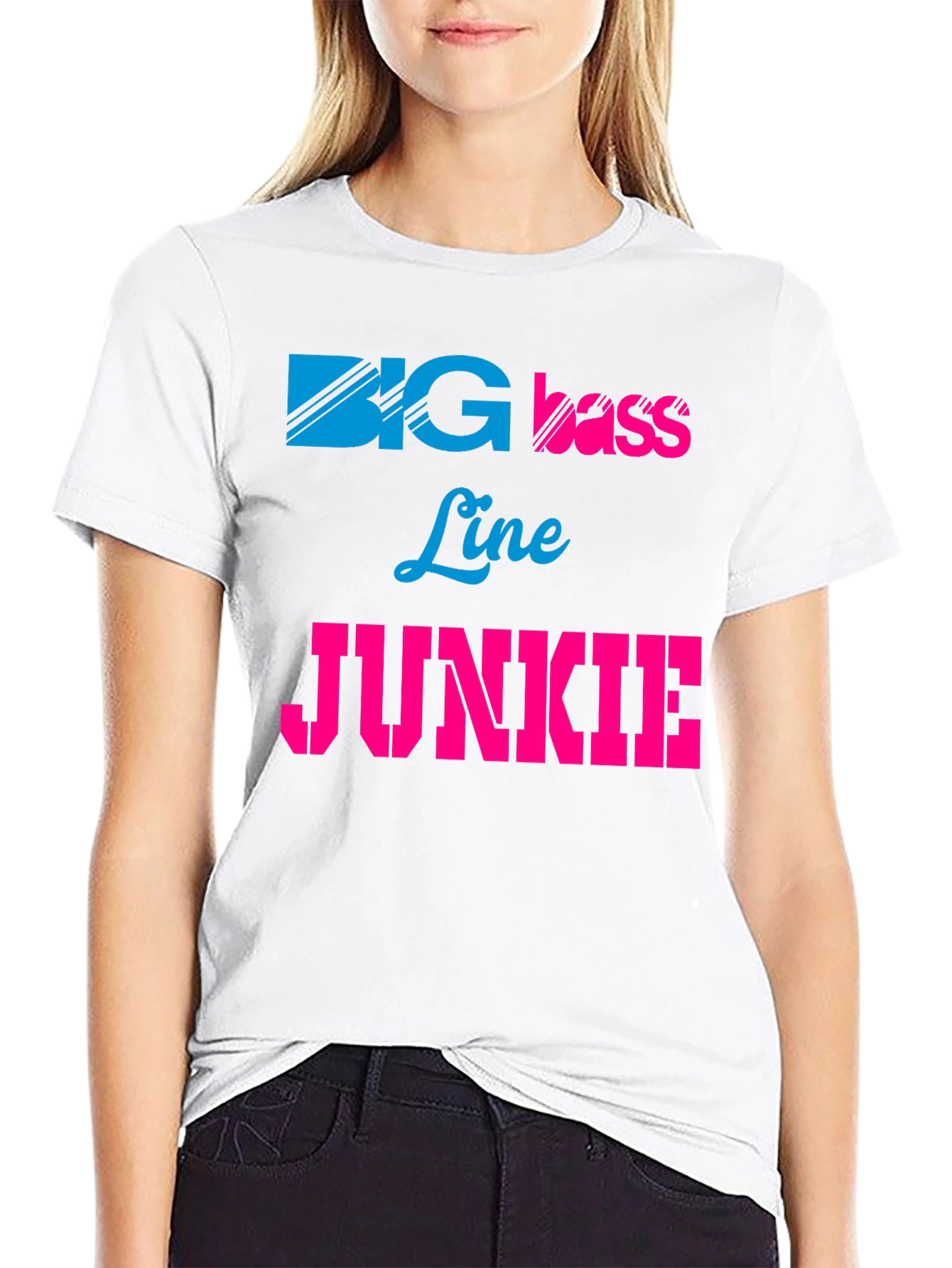 Big Bass Line Junkie Graphic Tee - Black
