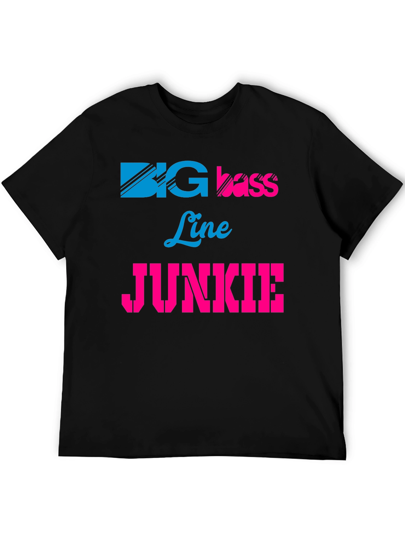 Big Bass Line Junkie Graphic Tee - Black