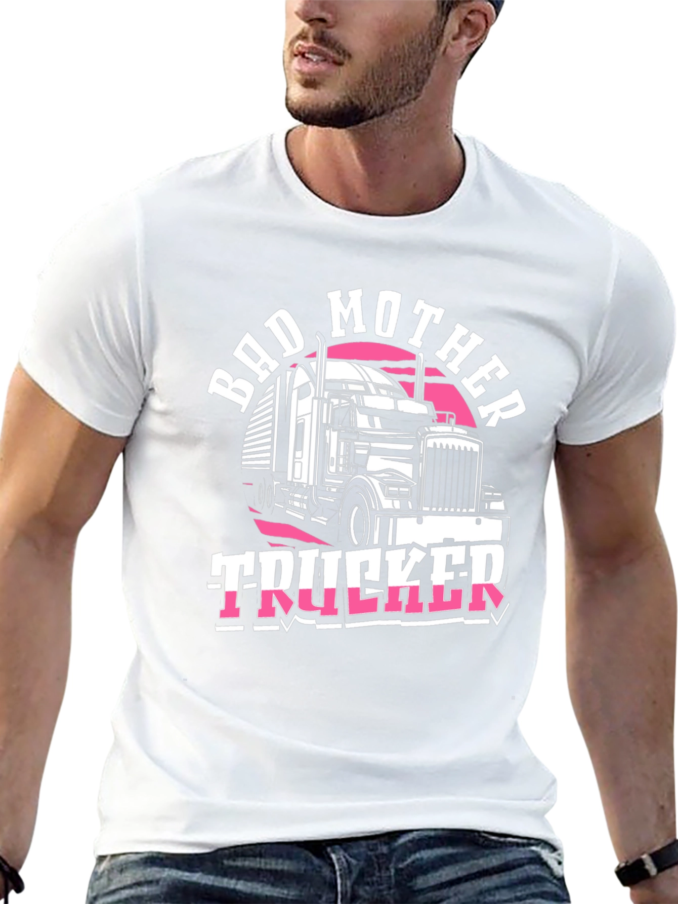Bad Mother Trucker T-Shirt - Novelty Graphic Tee