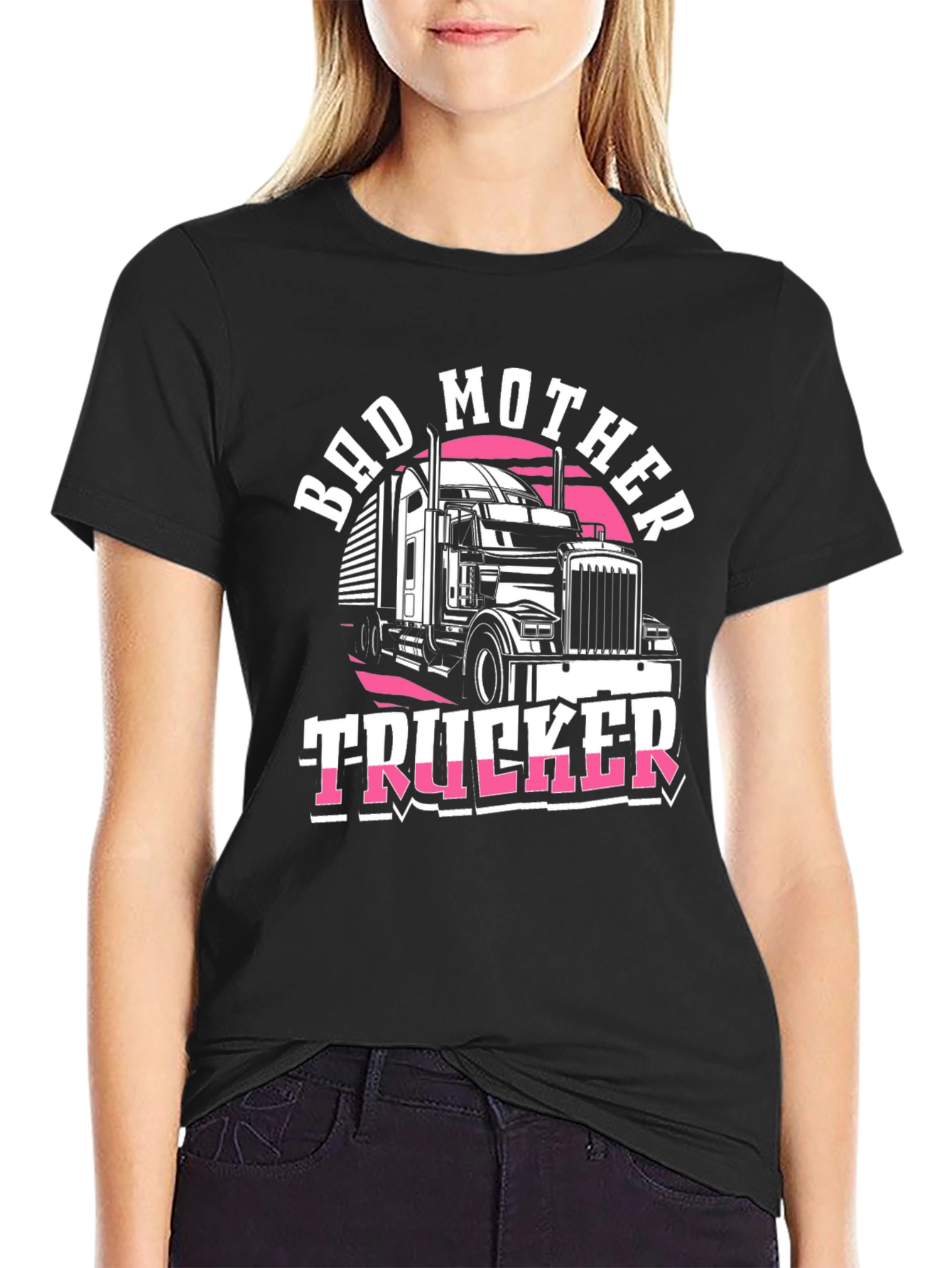 Bad Mother Trucker T-Shirt - Novelty Graphic Tee