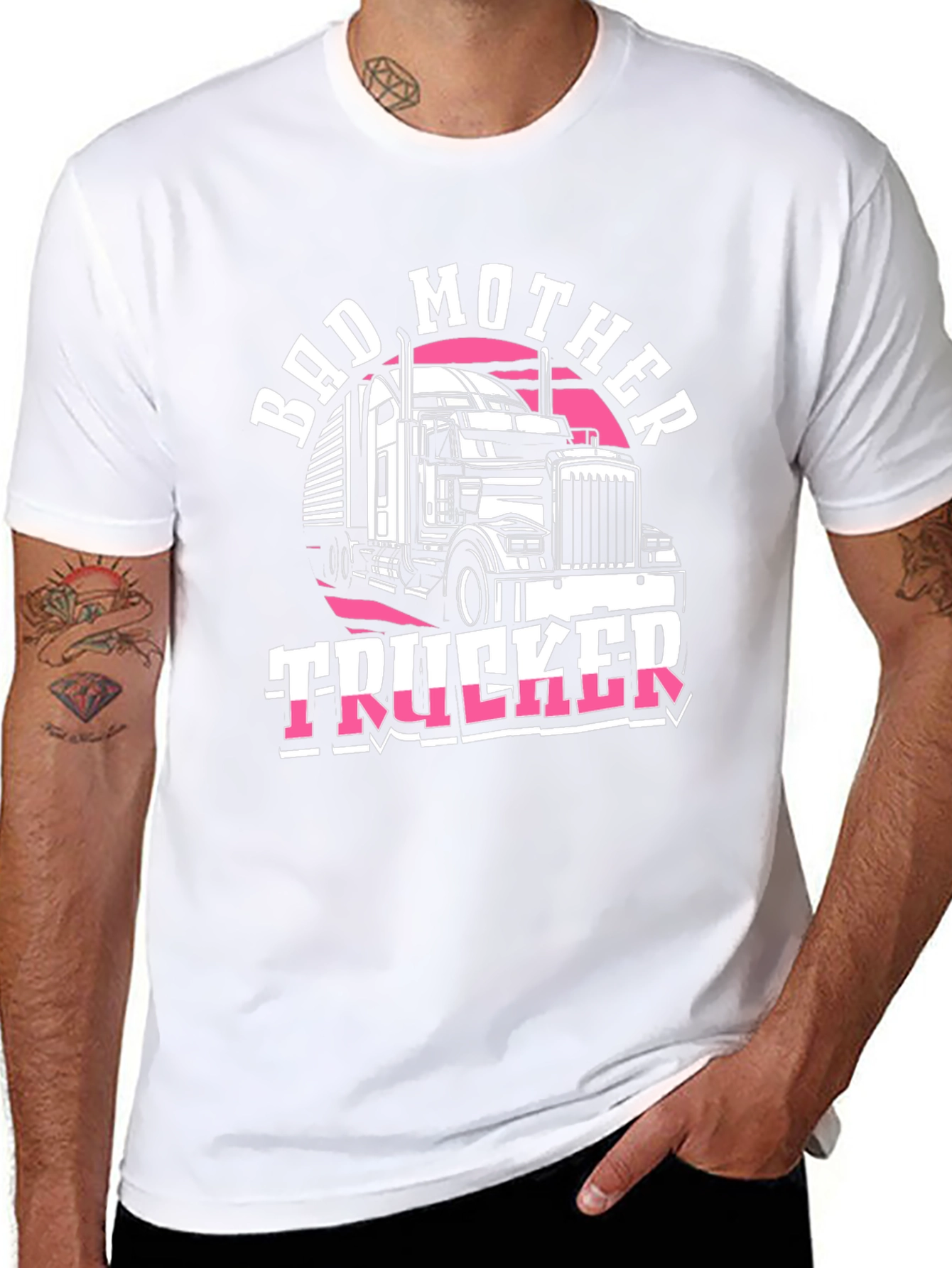 Bad Mother Trucker T-Shirt - Novelty Graphic Tee