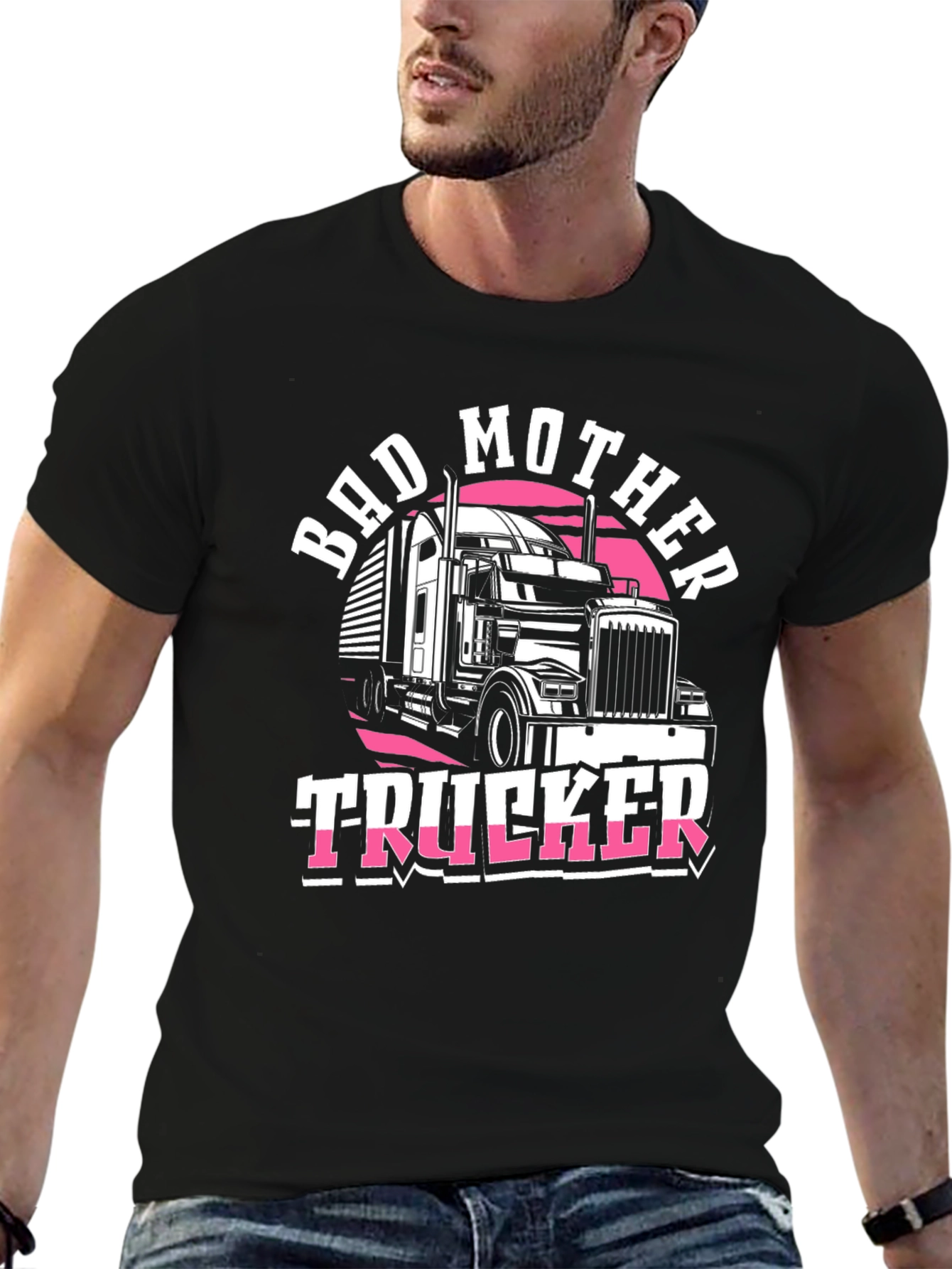 Bad Mother Trucker T-Shirt - Novelty Graphic Tee