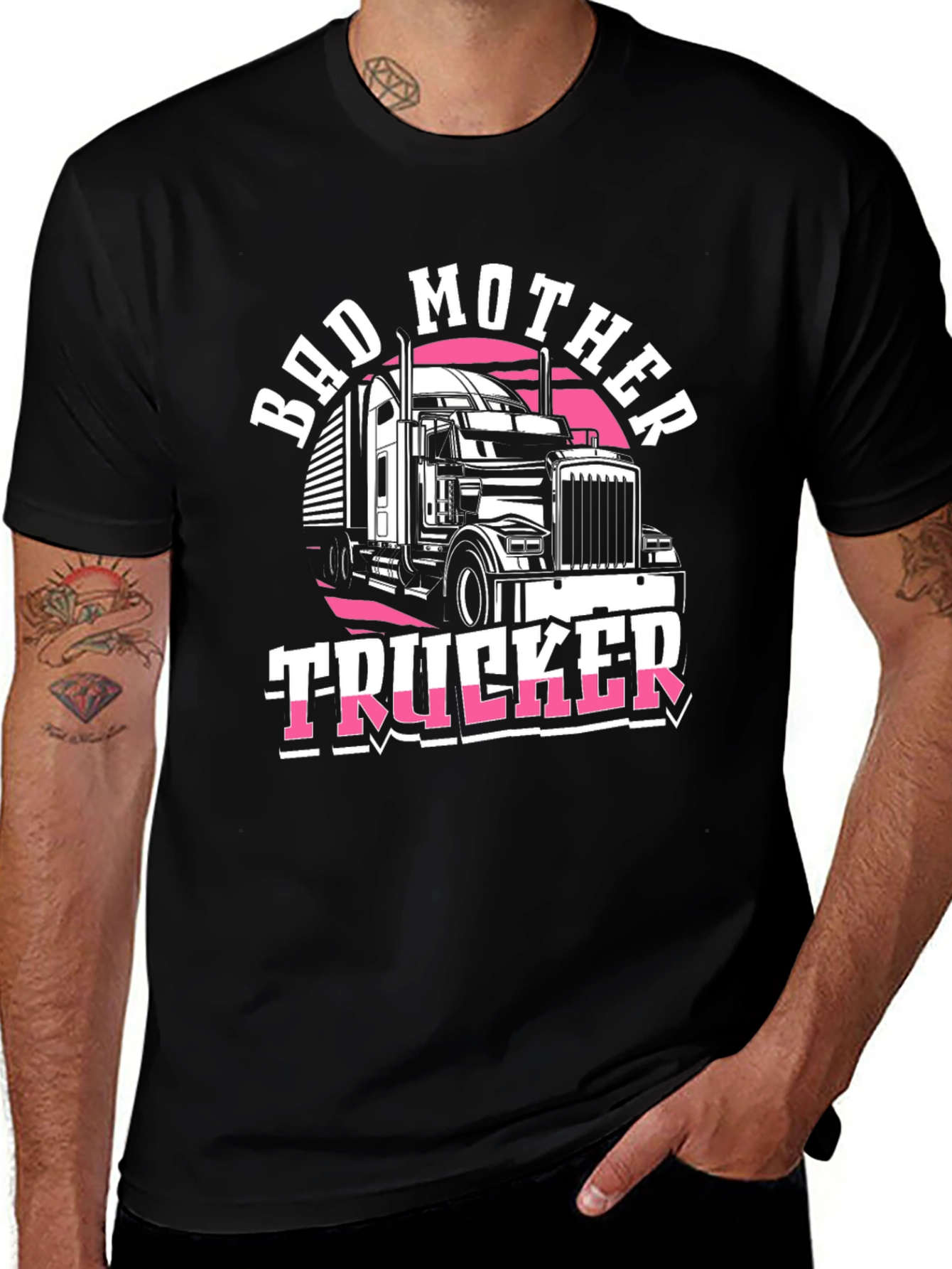 Bad Mother Trucker T-Shirt - Novelty Graphic Tee
