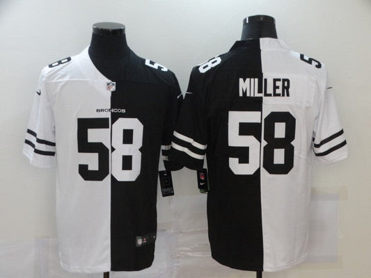 Men's Denver Broncos Von Miller #58 Black/White Game Jerseys