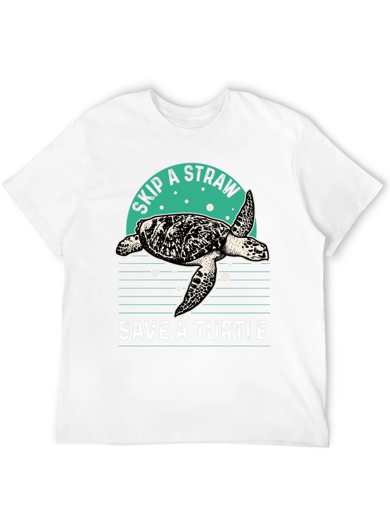 Save A Turtle T-Shirt Skip A Straw Tee