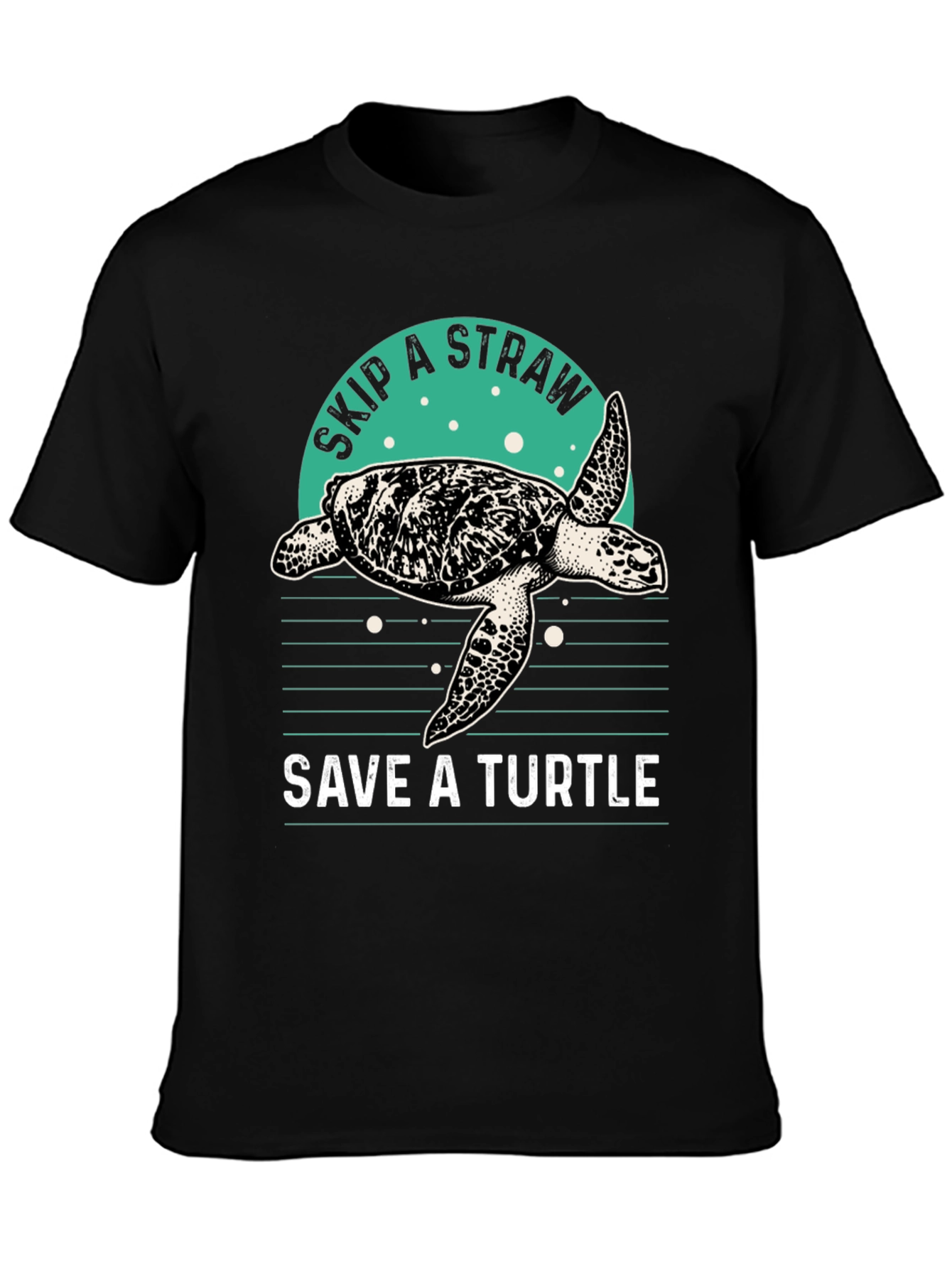 Save A Turtle T-Shirt Skip A Straw Tee