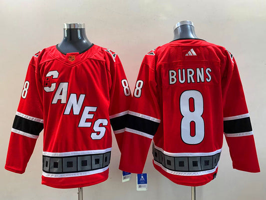 Men's Carolina Hurricanes Brent Burns #8 Red Home Breakaway Player Jerseys