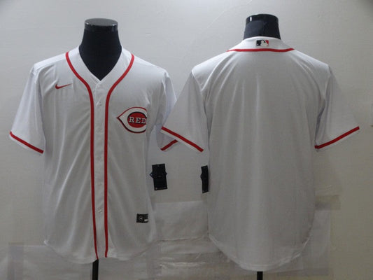 Men's Cincinnati Reds White Home Blank Replica Jerseys