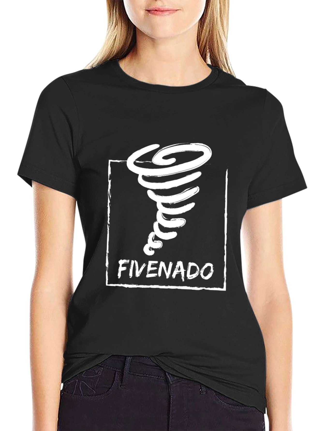 Fivenado Tornado Graphic T-Shirt - Black