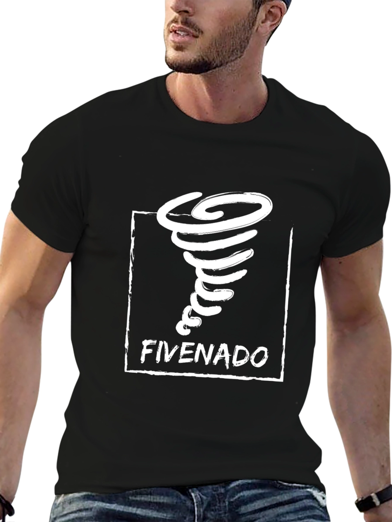 Fivenado Tornado Graphic T-Shirt - Black