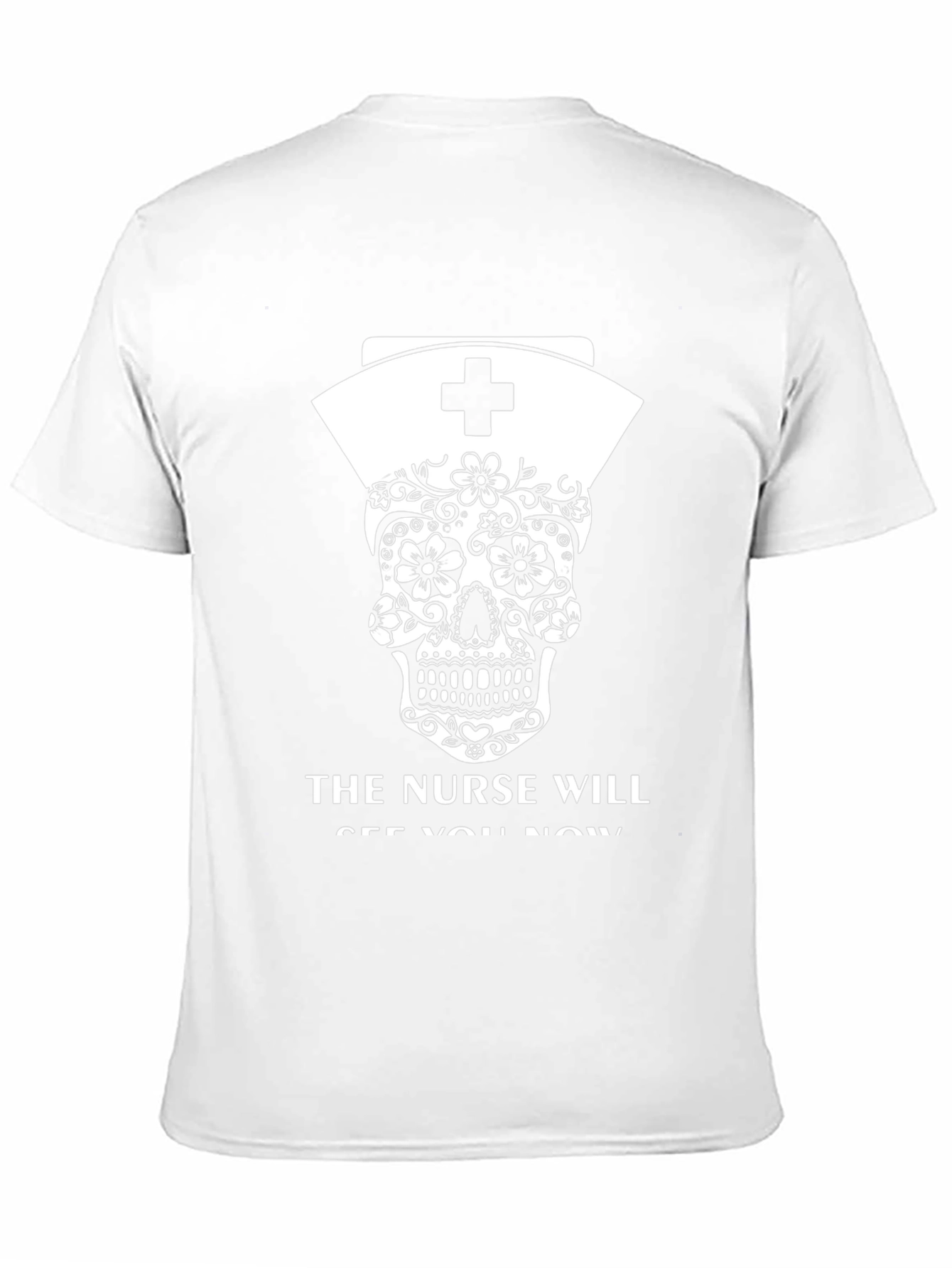 Nurse Skull Graphic Tee - Black T-Shirt