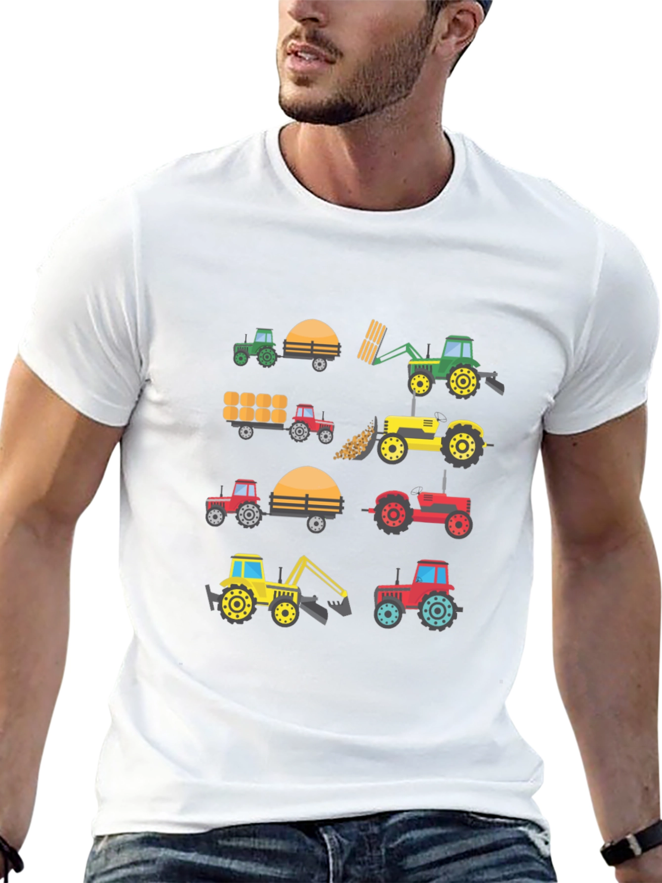 Farm Tractors Graphic T-Shirt