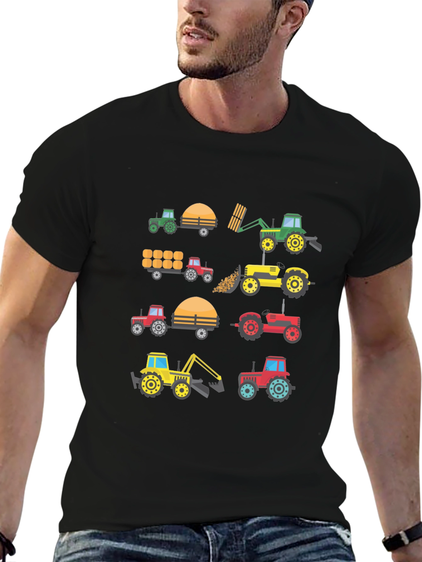 Farm Tractors Graphic T-Shirt
