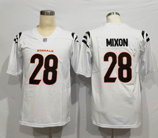 Men's Cincinnati Bengals Joe Mixon #28 White Game Jerseys
