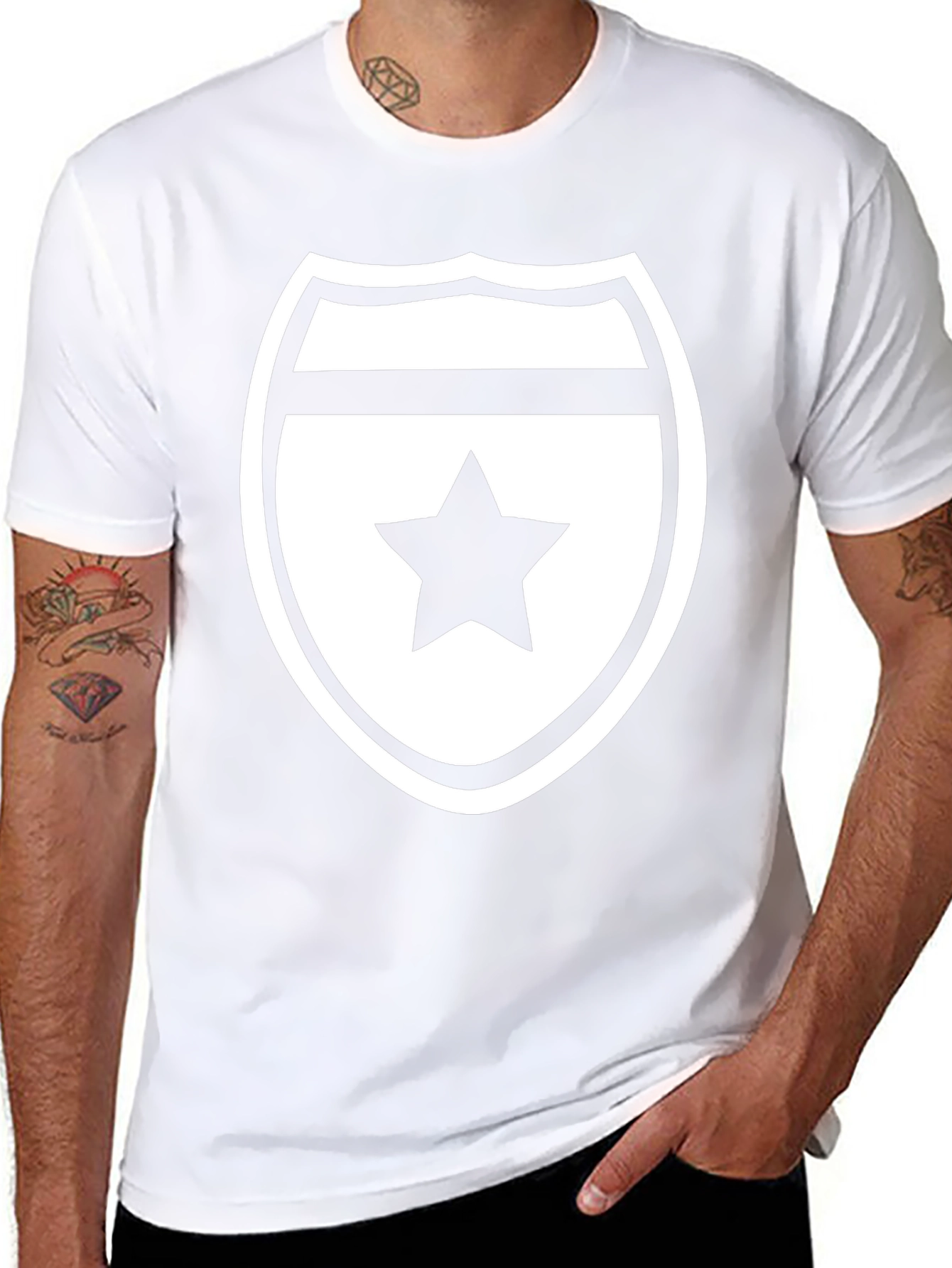 Star Shield Graphic Tee - Mens Black T-Shirt
