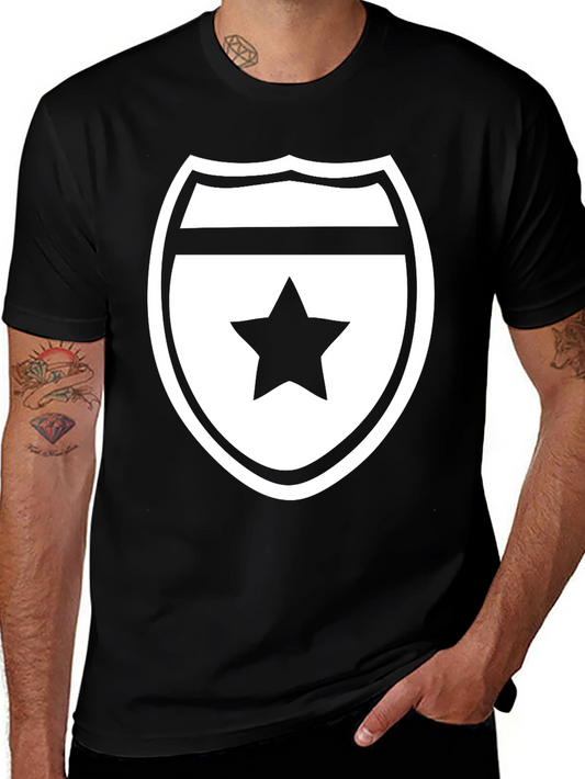 Star Shield Graphic Tee - Mens Black T-Shirt