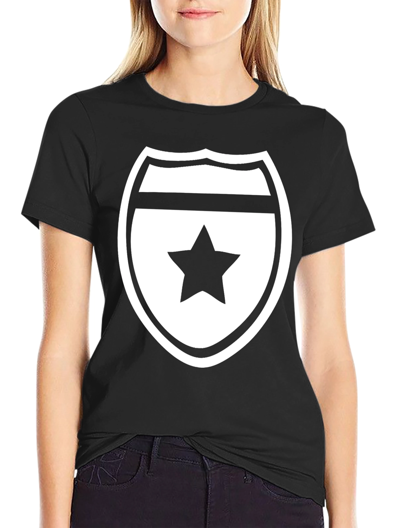 Star Shield Graphic Tee - Mens Black T-Shirt
