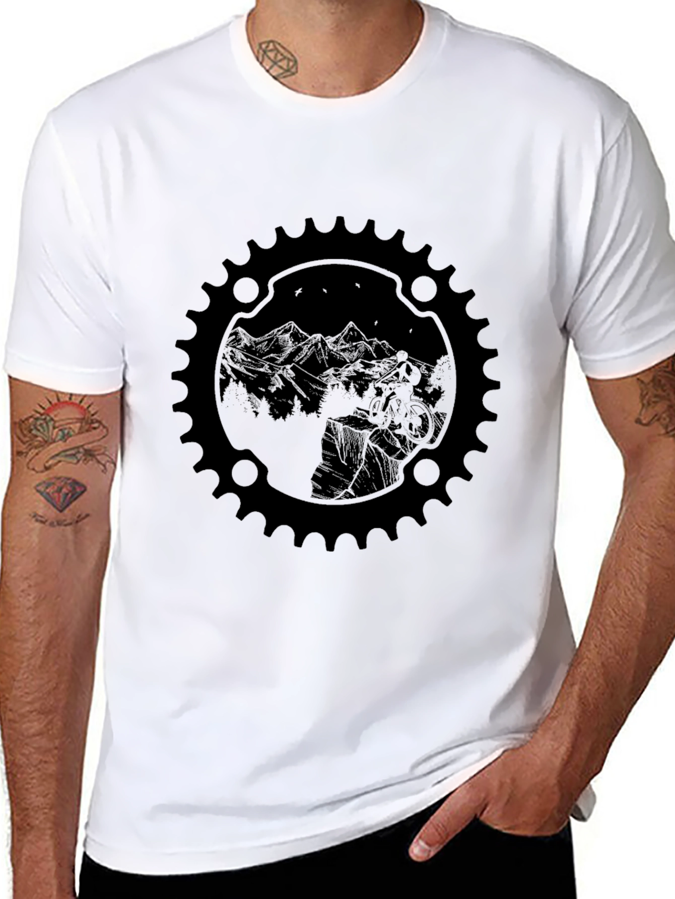 Mountain Bike Graphic Tee - Black