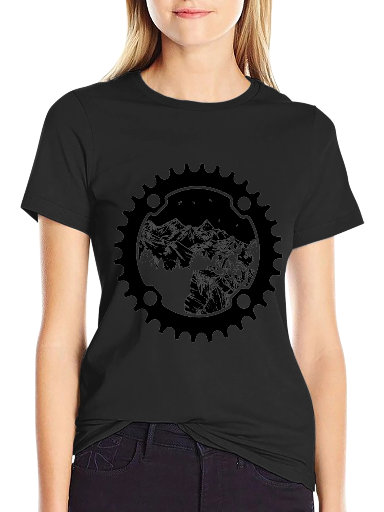 Mountain Bike Graphic Tee - Black