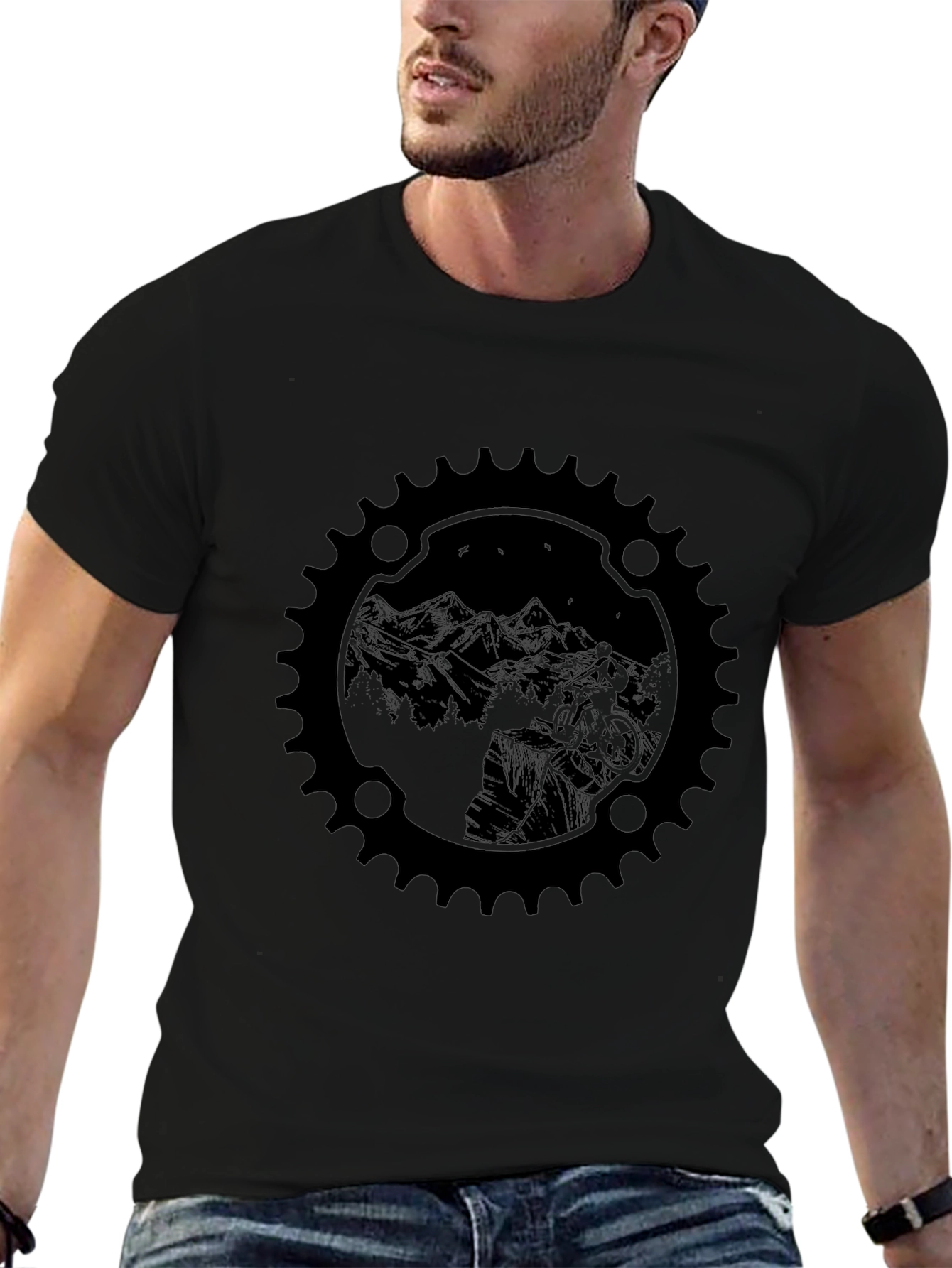 Mountain Bike Graphic Tee - Black