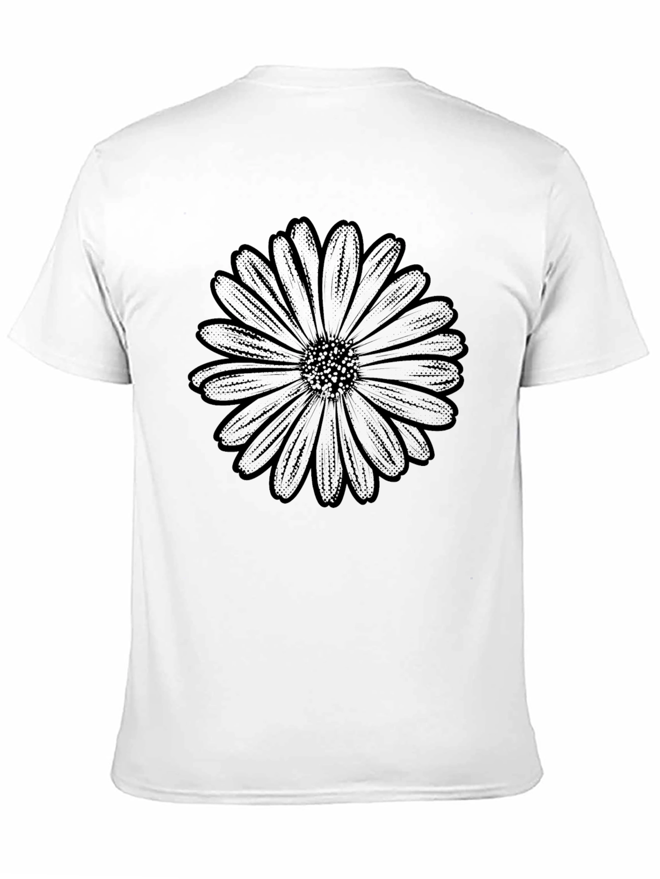 Black Flower Graphic Tee - Classic Style