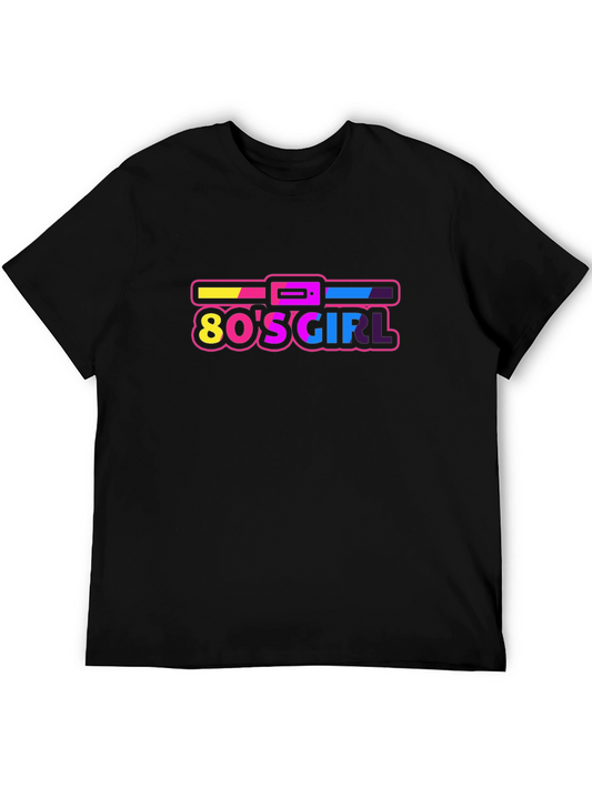 80s Girl Black Graphic Tee