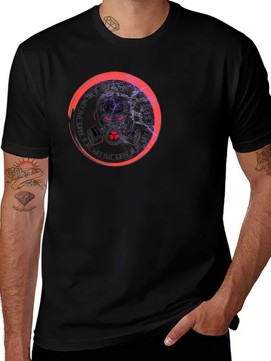 Toxic Gas Mask Graphic Black T-Shirt