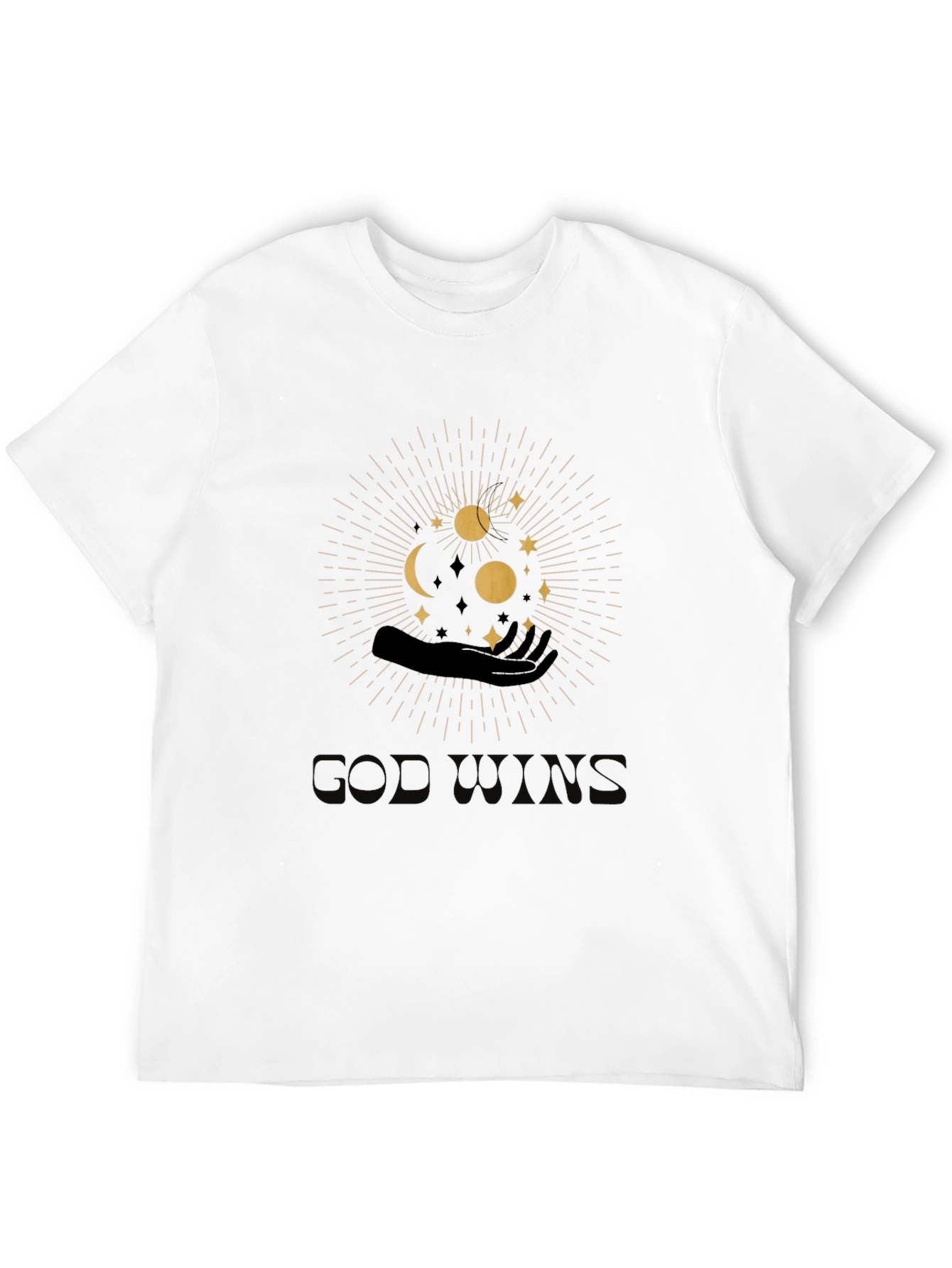 Mystic Hand & Celestial Print Graphic T-Shirt