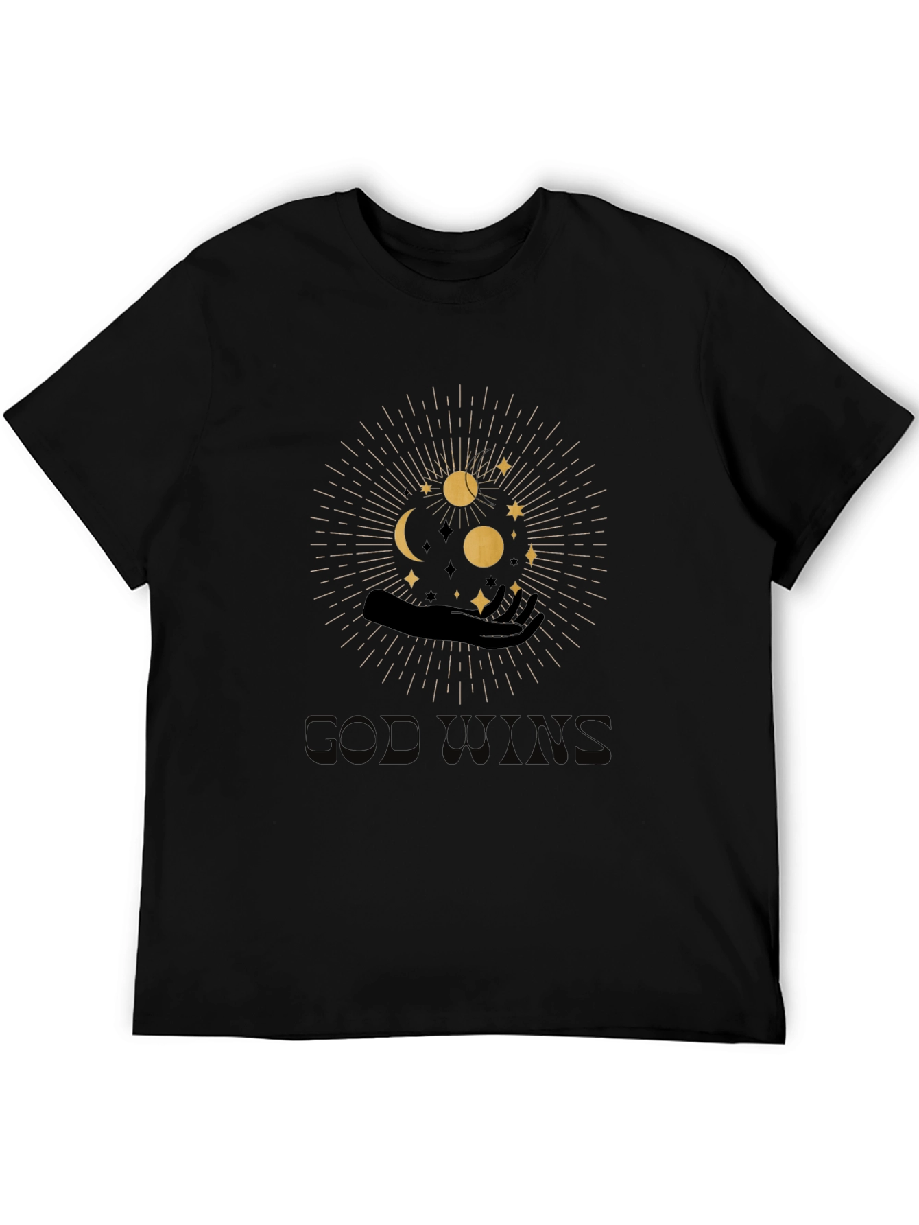 Mystic Hand & Celestial Print Graphic T-Shirt