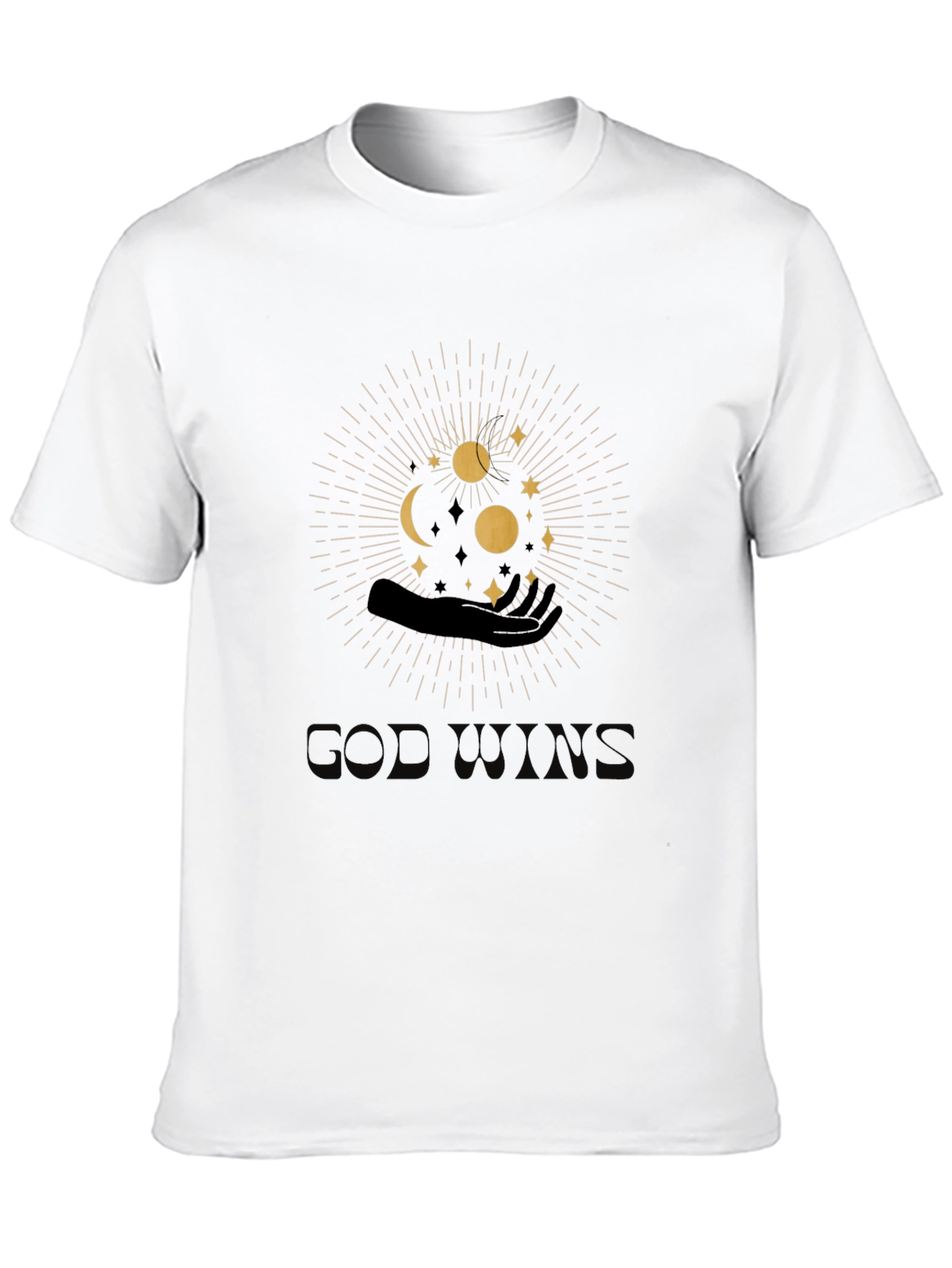 Mystic Hand & Celestial Print Graphic T-Shirt