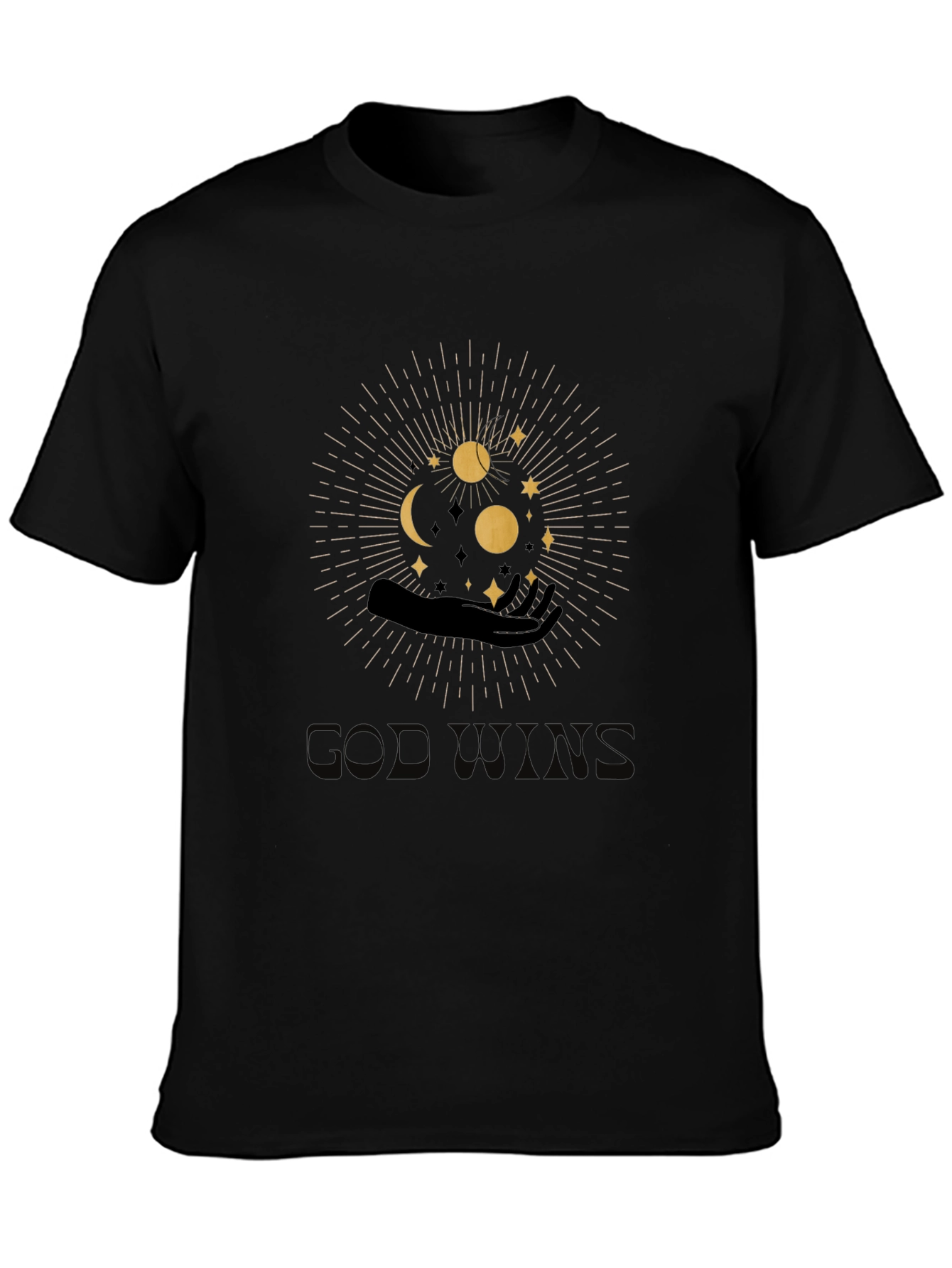 Mystic Hand & Celestial Print Graphic T-Shirt