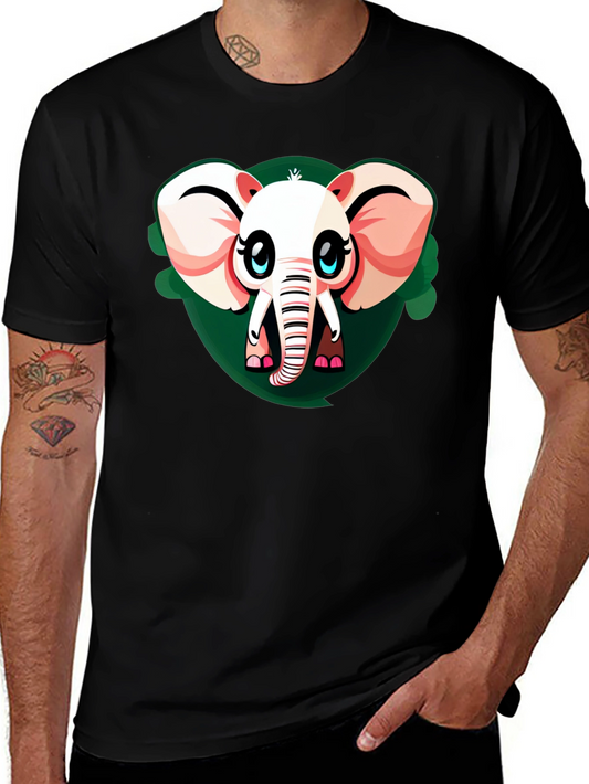 Cute Cartoon Elephant Graphic Tee