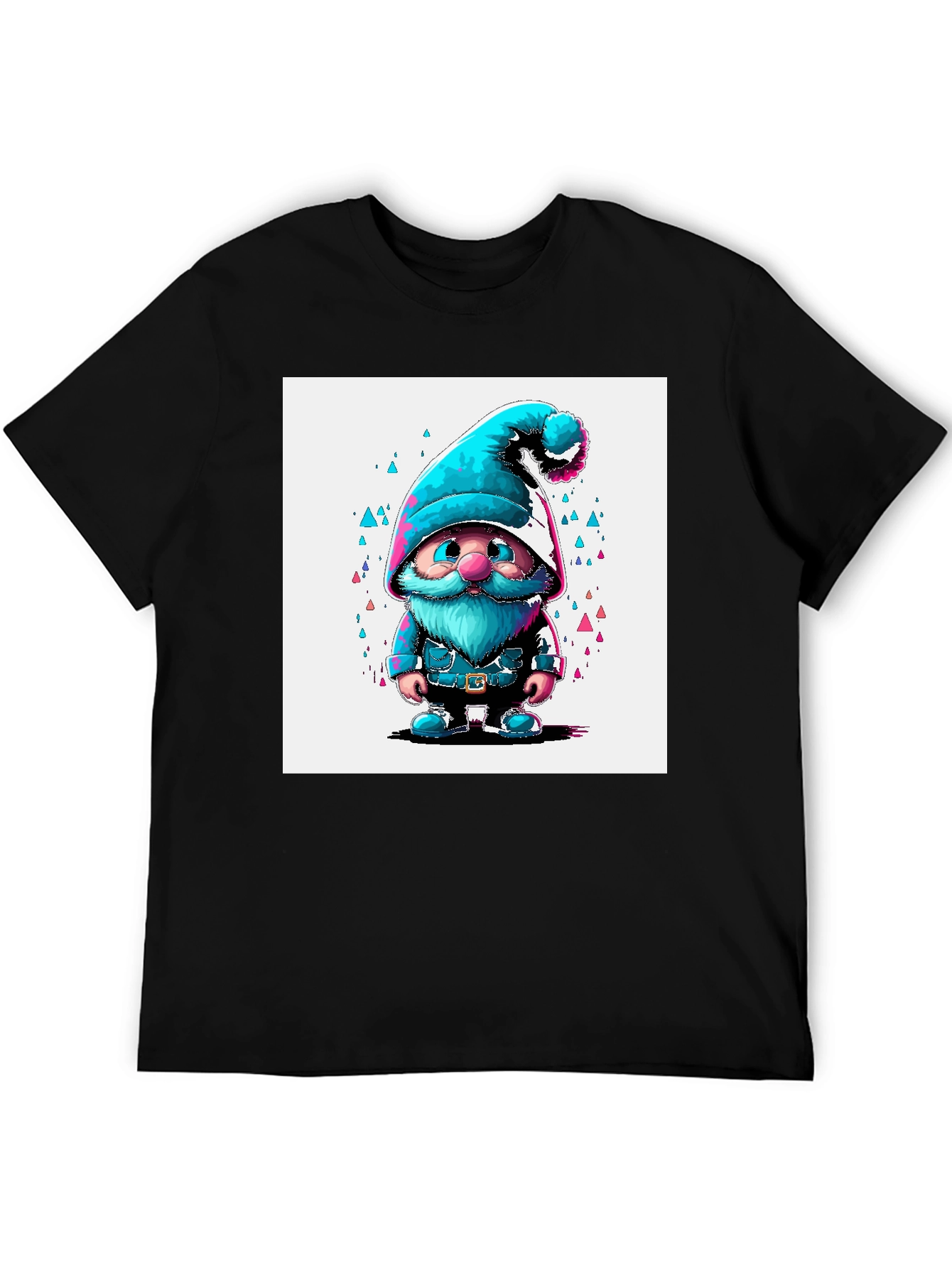 Gnome Graphic Tee - Stylish Black Cotton T-Shirt