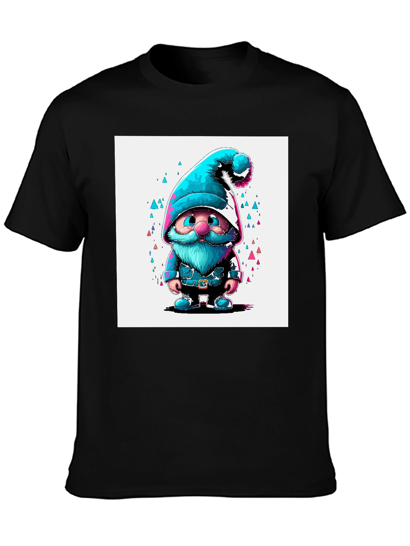 Gnome Graphic Tee - Stylish Black Cotton T-Shirt