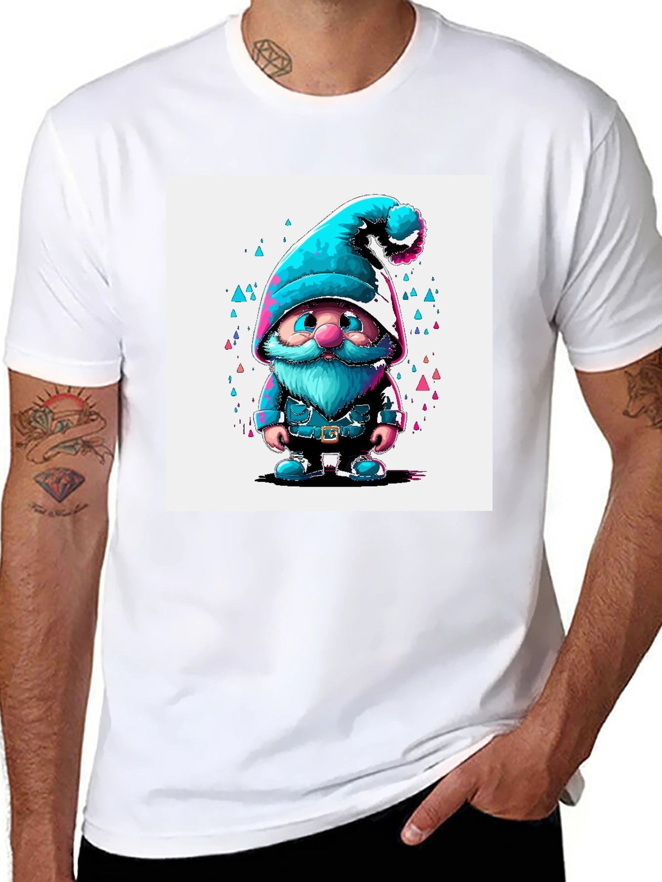 Gnome Graphic Tee - Stylish Black Cotton T-Shirt