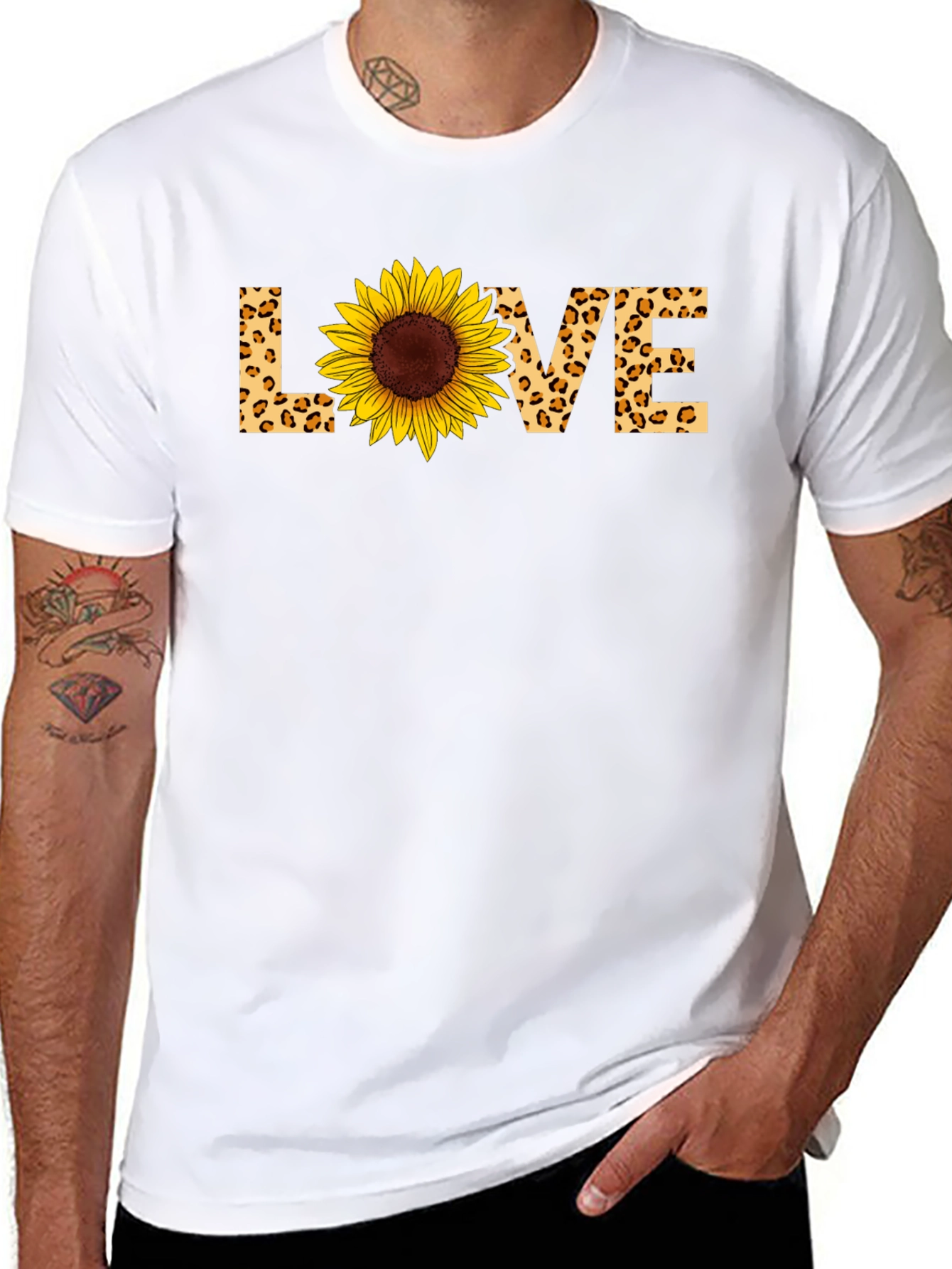 Sunflower LOVE Graphic T-Shirt - Black