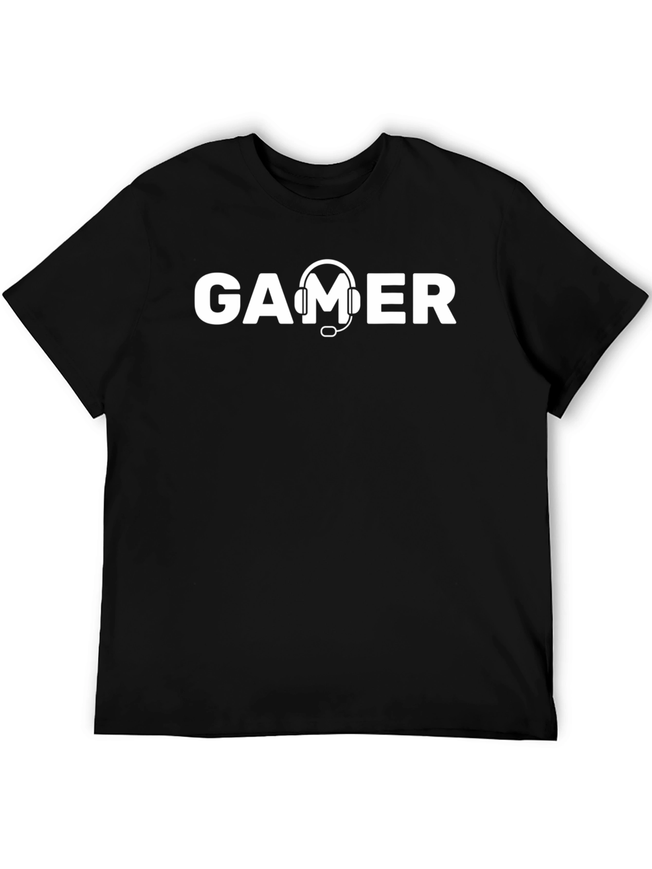 Gamer T-Shirt - Headset Graphic Print - Casual Wear