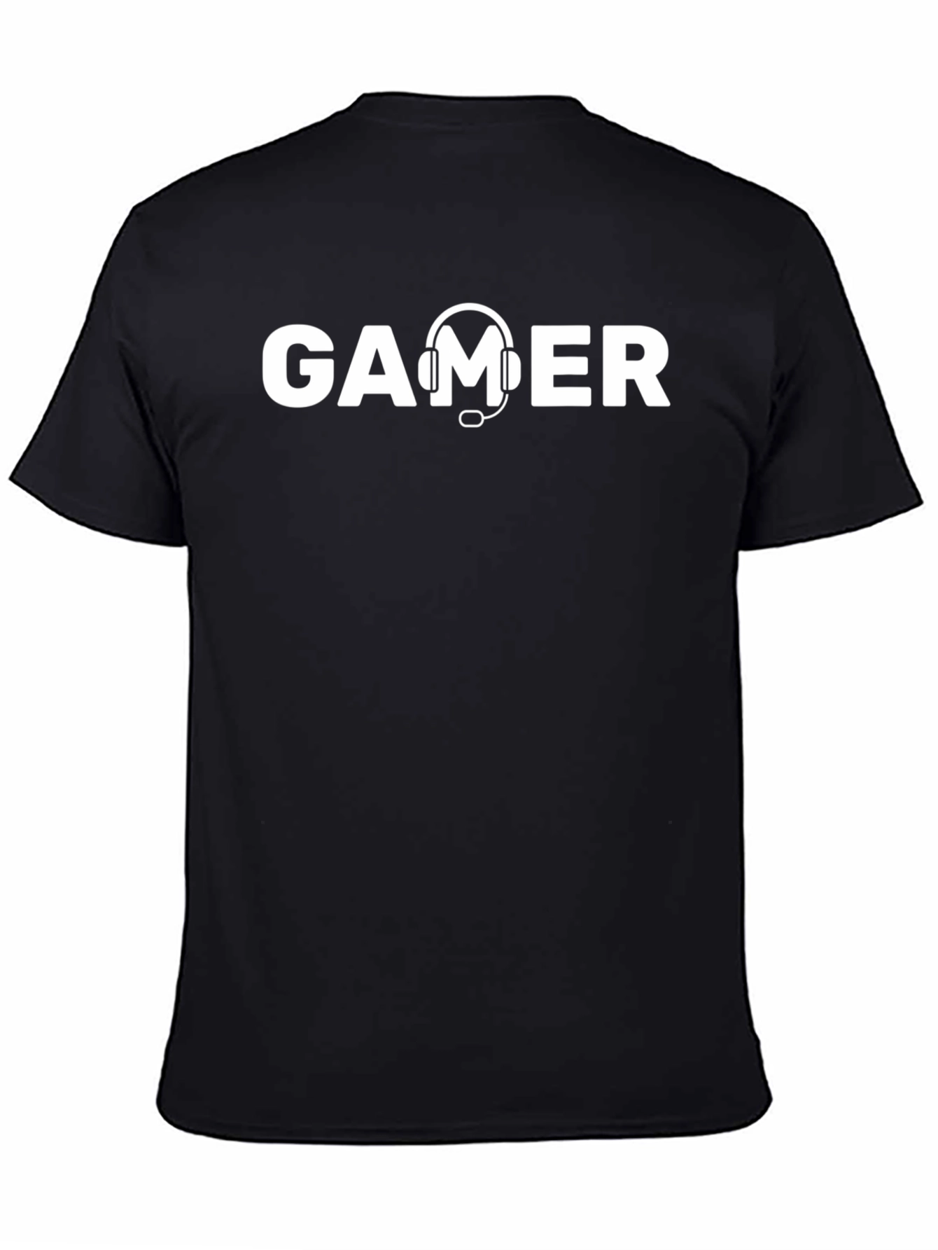 Gamer T-Shirt - Headset Graphic Print - Casual Wear